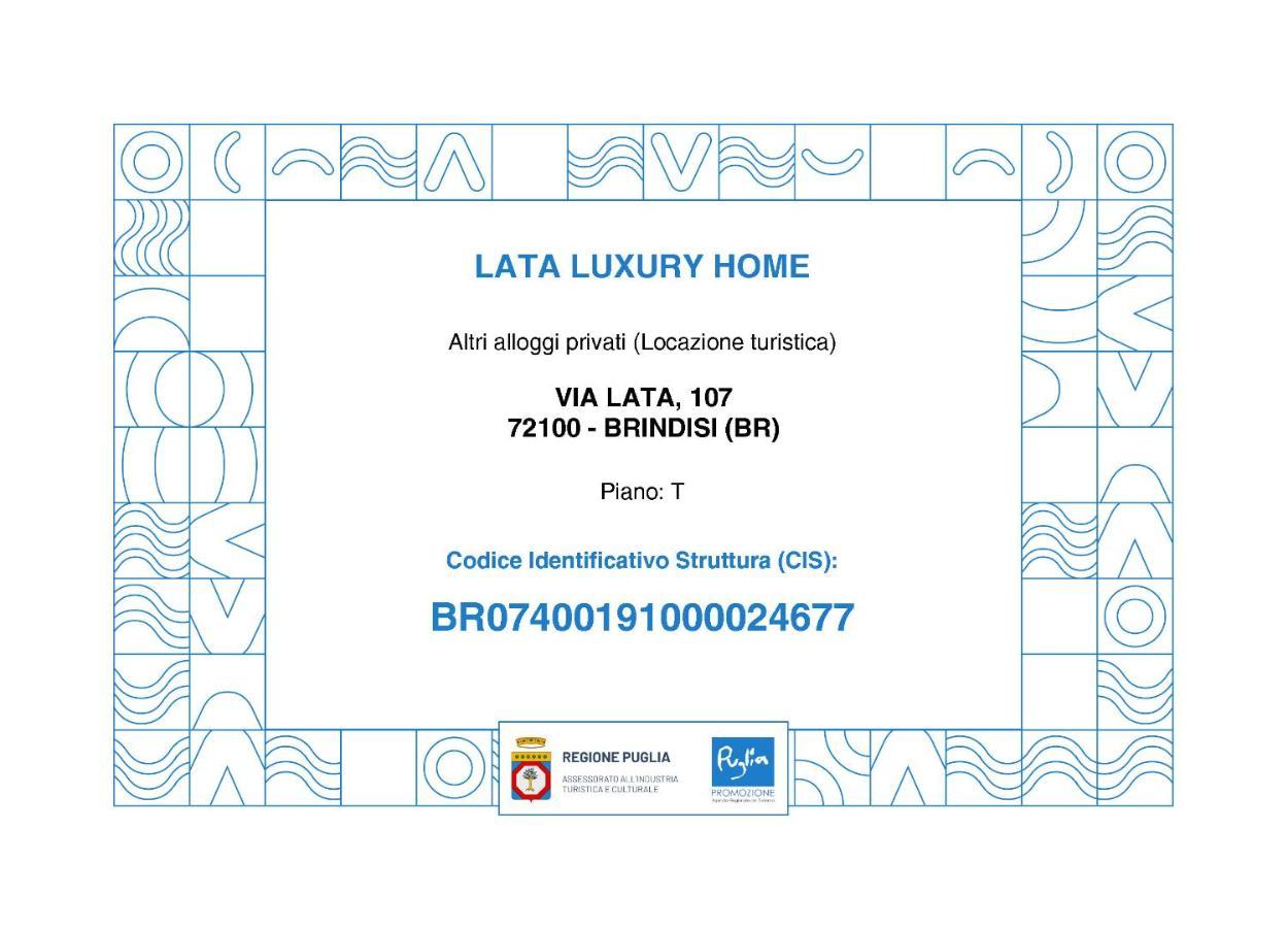 Lata Luxury Home Casa Vacanze Brindisi Extérieur photo